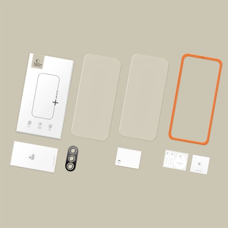 Szkło hartowane Tech-Protect Easy Set+ 3-pack na Samsung Galaxy S25 FE - przezroczyste