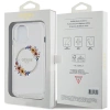 Etui Guess IML Flowers Wreatch MagSafe na iPhone 15 / 14 / 13 - przezroczyste