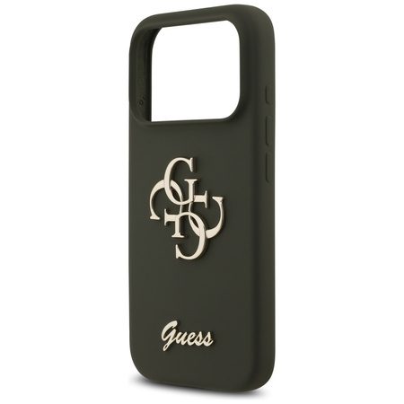 Etui Guess Silicone Big 4G Script do     iPhone 17 Pro Max khaki