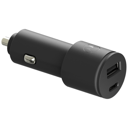 Ładowarka samochodowa Motorola           TurboPower 45W Dual USB-A/USB-C z kablem USB-C 1m czarny