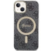 Etui Guess 4G MagSafe na iPhone 15 Plus / 14 Plus - czarne