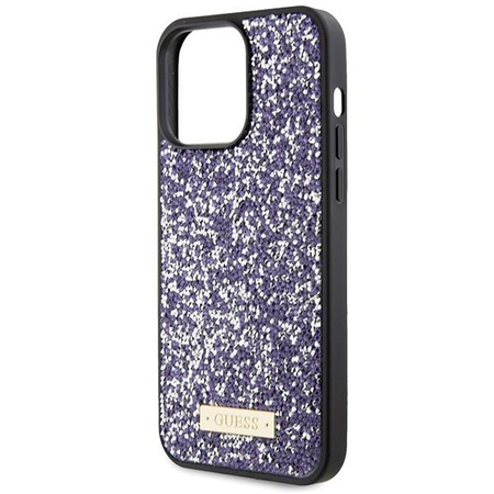 Etui Guess Rhinestone Metal Logo na iPhone 15 Pro Max - różowe