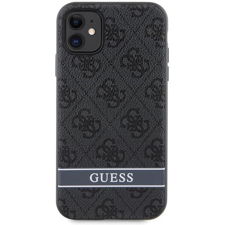 Etui Guess GUHCN61P4SNK na iPhone 11 / Xr - szare hardcase 4G Stripe