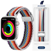 Dux Ducis Strap (Mixture II Version) pasek Apple Watch SE, 8, 7, 6, 5, 4, 3, 2, 1 (41, 40, 38 mm) pleciona opaska bransoleta pale stripes