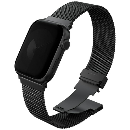 Pasek UNIQ Dante Pro do Apple Watch      42/41/40mm Stainless Steel grafitowy czarny