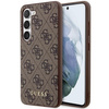 Etui Guess GUHCS23SG4GFBR S23 S911 - brązowe 4G Metal Gold Logo