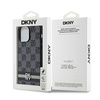 DKNY ETUI HARDCASE DO IPHONE 14 PRO MAX 6.7 LEATHER CHECKERED MONO PATTERN