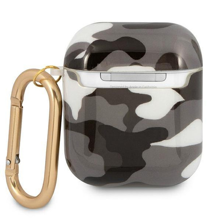 Guess GUA2UCAMG AirPods cover czarny/black Camo Collection