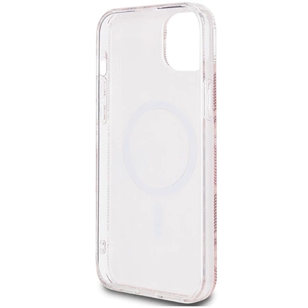 Etui Guess IML GCube MagSafe na iPhone 15 Plus / 14 Plus - różowe