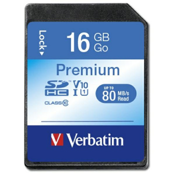 VERBATIM KARTA PAMIĘCI SDHC 16GB U1 DO SMARTFONÓW TABLETÓW PRĘDKOŚĆ 10MB/s
