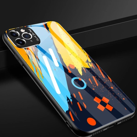 HURTEL ETUI COLOR GLASS CASE DO IPHONE 11 PRO MAX ZE SZKŁEM HARTOWANYM