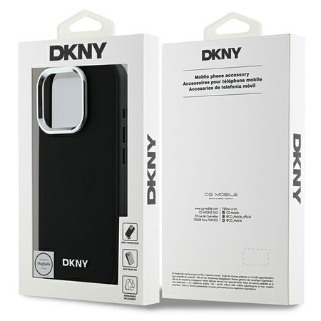 DKNY ETUI HARDCASE PLAIN SILVER LOGO DO IPHONE 16 PRO 6.3 DO MAGSAFE