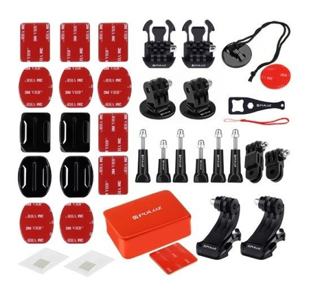PULUZ ZESTAW AKCESORIÓW DO KAMER SPORTOWYCH GOPRO SJ CAM XIAOMI 53 ELEMENTY