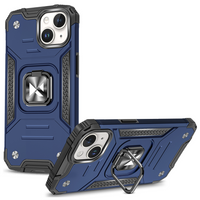 Pancerne etui z uchwytem na palec do iPhone 15 Plus Wozinsky Ring Armor - niebieskie