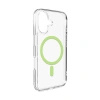 Etui Puro Lite Mag TPU+PC kompatybilne z MagSafe na iPhone 17 - przezroczyste z zielonym pierścieniem