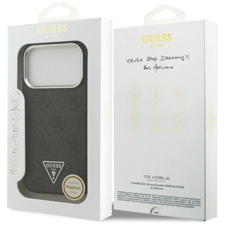 GUESS ETUI DO IPHONE 17 PRO 4G TRIANGLE LOGO MAGSAFE PREMIUM DESIGN