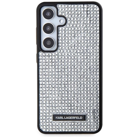 Etui Karl Lagerfeld Rhinestone Metal Logo na Samsung Galaxy S24 - srebrne