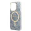 Guess zestaw ładowarka MagSafe + etui do iPhone 14 Pro Max 6,7" niebieskie 4G Print (GUBPP14XH4EACSB )