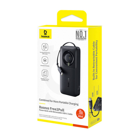 BASEUS POWERBANK OS FREE2PULL 10000MAH DO TELEFONÓW IPHONE SAMSUNG Z KABLEM