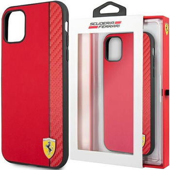 Ferrari FESAXHCP12LRE iPhone 12 Pro Max 6,7" czerwony/red hardcase On Track Carbon Stripe