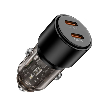 TECH-PROTECT ŁADOWARKA SAMOCHODOWA 2-PORT USB DO TELEFONÓW SAMOCHÓD PD 100W