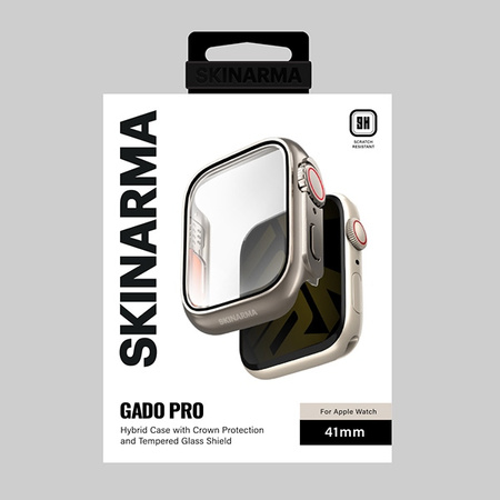SKINARMA ETUI GADO PRO DO APPLE WATCH 41MM TITANIUM WYTRZYMAŁE I NOWOCZESNE