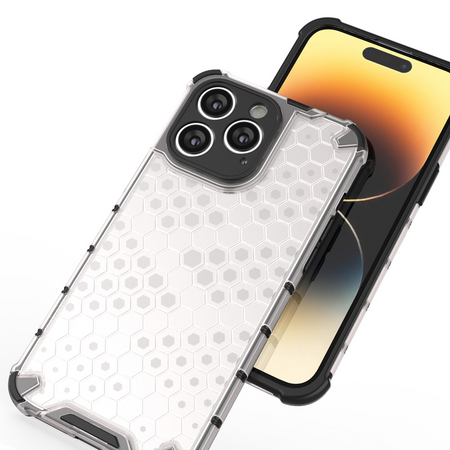 Honeycomb etui iPhone 14 Pro pancerny hybrydowy pokrowiec przezroczyste