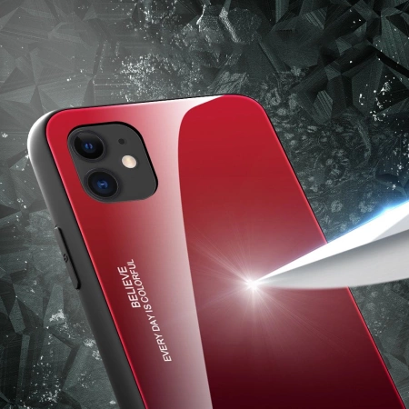 HURTEL ETUI POKROWIEC GRADIENT GLASS DO IPHONE 12 MINI ZE SZKŁEM HARTOWANYM