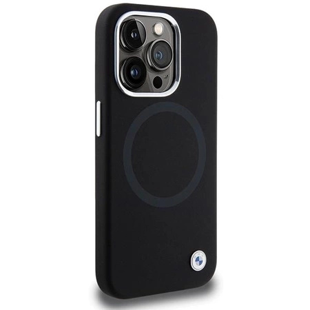 Etui BMW Signature Liquid Silicone MagSafe na iPhone 15 Pro Max - czarne