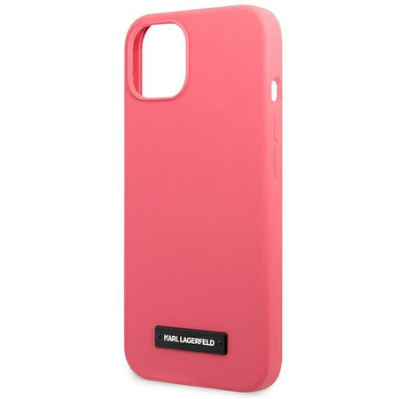 Karl Lagerfeld KLHCP13MSLMP1PI iPhone 13 6,1" hardcase fuksja/fuchsia Silicone Plaque