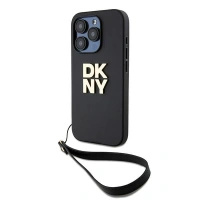 DKNY ETUI HARDCASE DO IPHONE 15 PRO Z PASKIEM NA NADGARSTEK STOCK LOGO