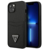 Guess GUHCP13SPSATPK iPhone 13 mini 5,4" czarny/black hardcase SaffianoTriangle Logo Cardslot