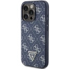 Etui Guess 4G Triangle Metal Logo na iPhone 15 Pro - niebieskie