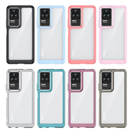 Outer Space Case etui Xiaomi Poco F4 5G pokrowiec z elastyczną ramką niebieskie