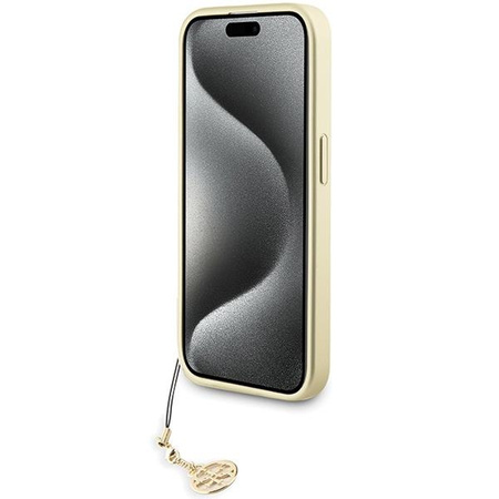 Guess GUHCP15LGF4GGR iPhone 15 Pro 6.1" szary/grey hardcase 4G Charms Collection