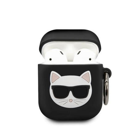 Karl Lagerfeld KLACA2SILCHBK AirPods cover czarny/black Silicone Choupette