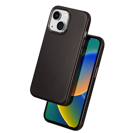 Dux Ducis Naples etui do iPhone 14 skórzany pokrowiec (kompatybilny z MagSafe) ciemnobrązowy