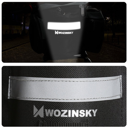 Wozinsky torba rowerowa na bagażnik z paskiem na ramię 6l czarny (WBB3BK)