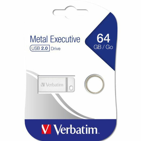 VERBATIM PENDRIVE 64GB USB-A 2.0 DO LAPTOPA PC MACBOOK MAC METALOWA OBUDOWA