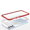 Clear 3in1 etui do Samsung Galaxy S23 silikonowy pokrowiec z ramką czerwone