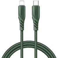 Kabel do telefonu, komputera, Mcdodo USB-C USB typ C, do iphone PD 20W 1,2M zielony