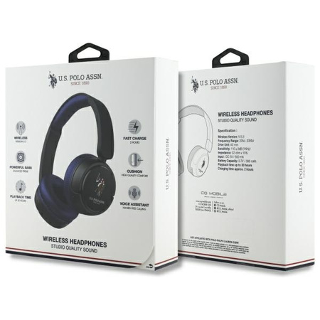 U.S. POLO ASSN. SŁUCHAWKI BLUETOOTH NAUSZNE DO TELEFONÓW IPHONE 12 13 14 15
