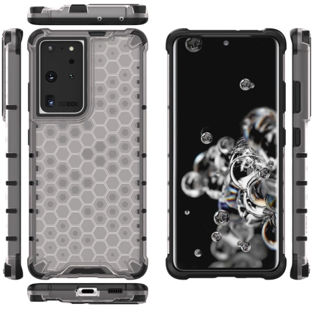 HURTEL POKROWIEC PANCERNY DO SAMSUNG GALAXY S22 ULTRA Z PRZEŹROCZYSTĄ RAMKĄ