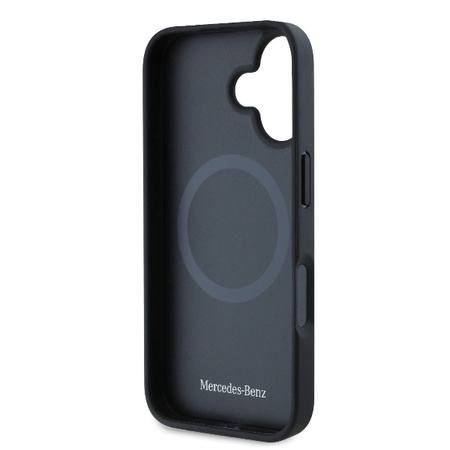 MERCEDES CASE HARDCASE DO IPHONE 16 6.1 DO MAGSAFE SKÓRZANE PLAIN SMOOTH
