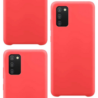 Silicone Case elastyczne silikonowe etui pokrowiec Samsung Galaxy A03s czerwony