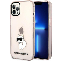 Etui Karl Lagerfeld KLHCP12MHNCHTCP na iPhone 12 /12 Pro - różowe Ikonik Choupette