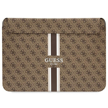 Etui Guess GUCS14P4RPSW 14" brązowy/ brown 4G Printed Stripes