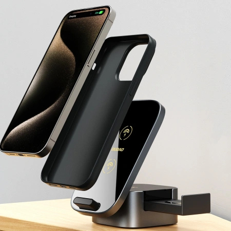 DUDAO ŁADOWARKA INDUKCYJNA 15W 3W1 DO IPHONE ANDROID SMARTWATCHÓW SŁUCHAWEK