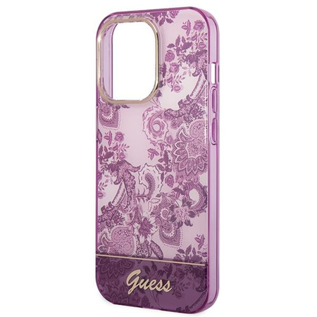 Guess GUHCP14XHGPLHF iPhone 14 Pro Max 6,7" fuksja/fuschia hardcase Porcelain Collection