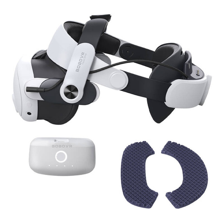 BOBOVR PASEK ODCHYLAJĄCY DO OCULUS QUEST 3 QUEST 3S Z WŁASNYM AKUMULATOREM
